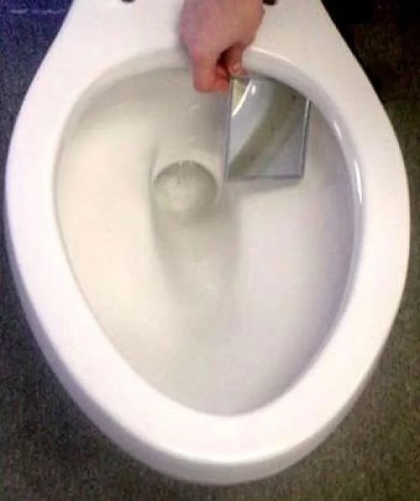 Toilet Bowl with mirror